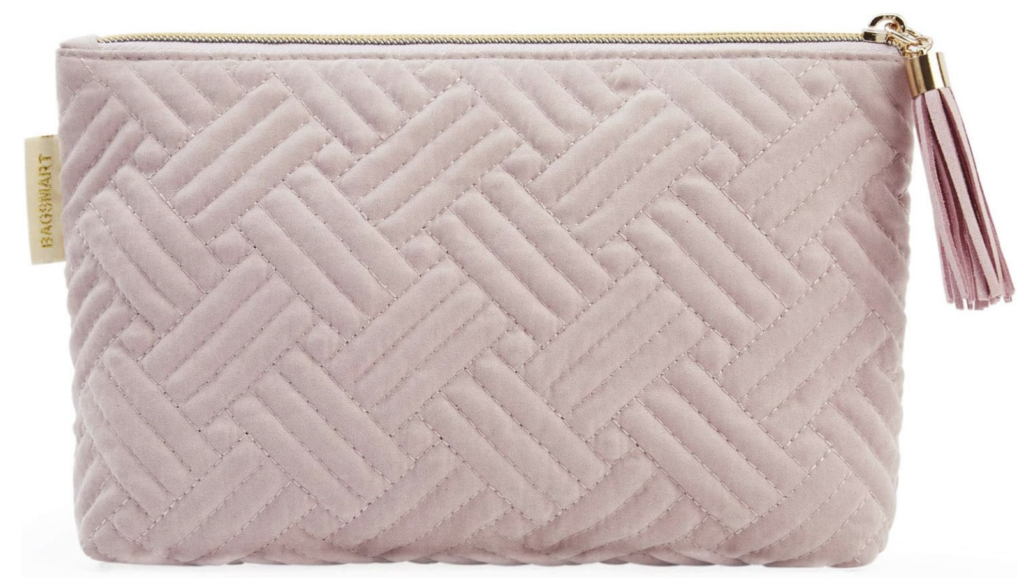 bagsmart small quilted makeup pouch, small makeup bag